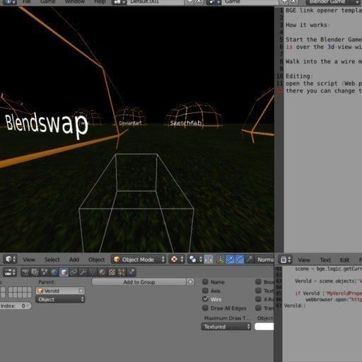 link Opener Template Blender Game Engine free VR / AR / lowpoly