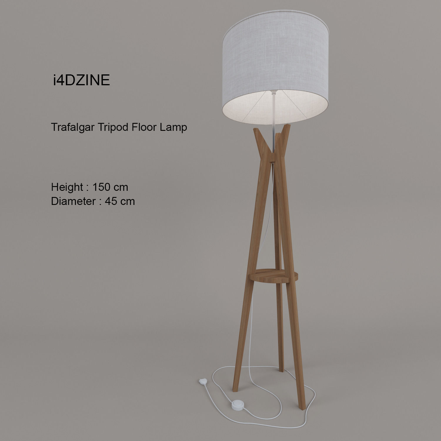 I4dzine Trafalgar Tripod Floor Lamp 3d Model Cgtrader I4dzine Trafalgar Tripod Floor Lamp 3d Model Max 3ds Fbx 1