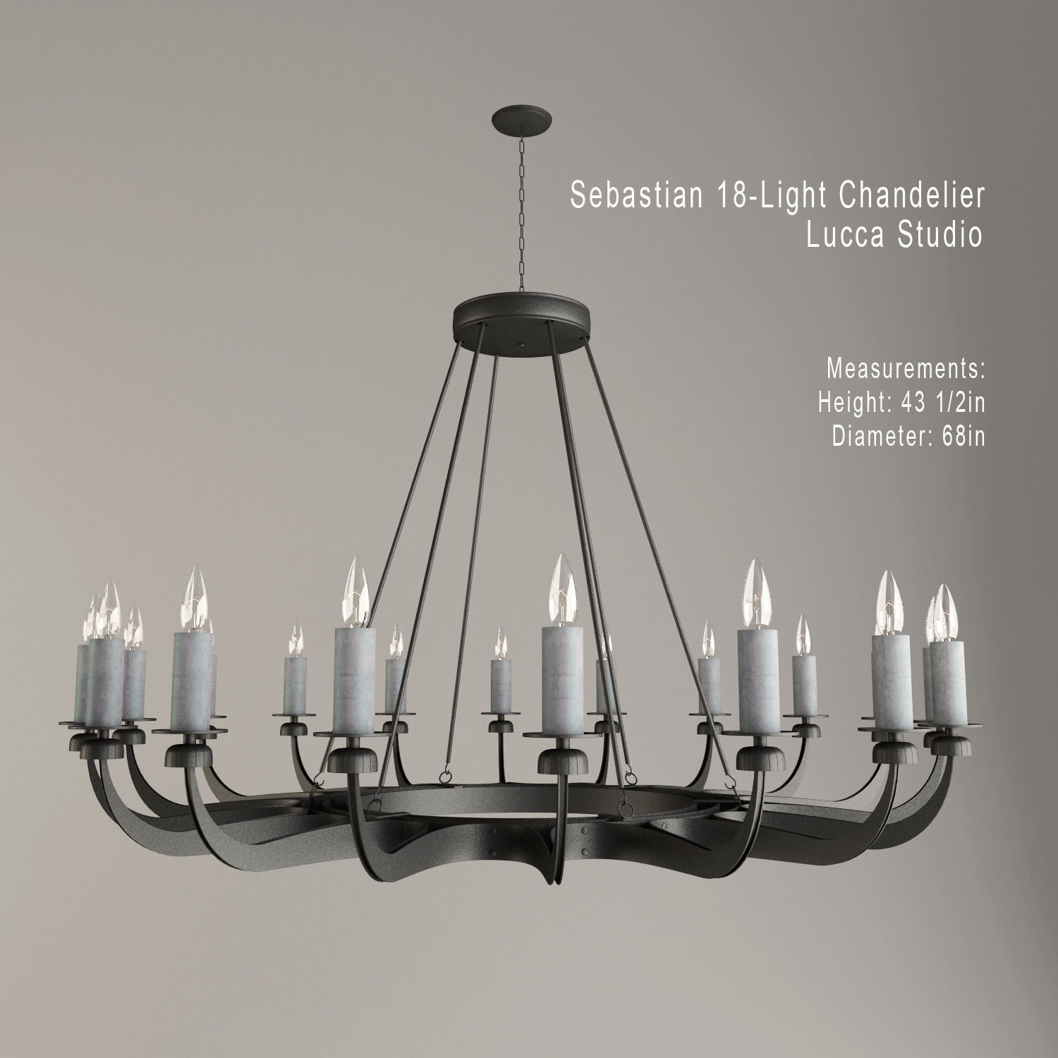 Lucca Studio Sebastian 18 Light Chandelier 3d Model Max Obj 3ds Mtl Lucca Studio Sebastian 18 Light Chandelier 3d Model Max Obj 3ds Mtl 1