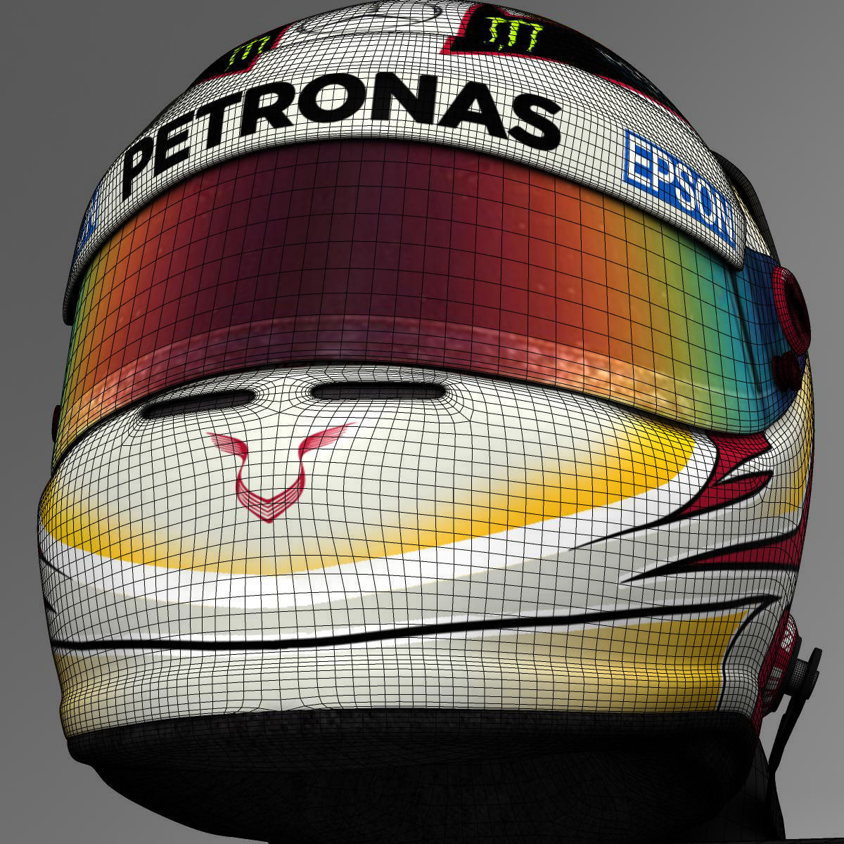 3D model Lewis Hamilton Helmet 2015 VR / AR / low-poly | CGTrader