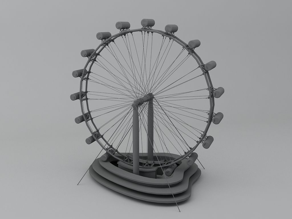3d model flyer singapore cgtrader singapore flyer geometry