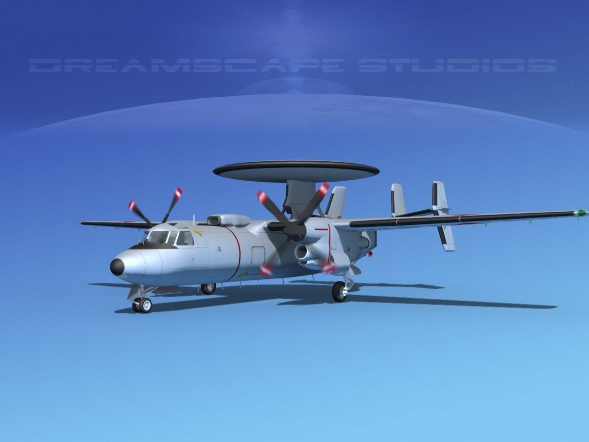 Grumman E-2C Hawkeye V18 3D model