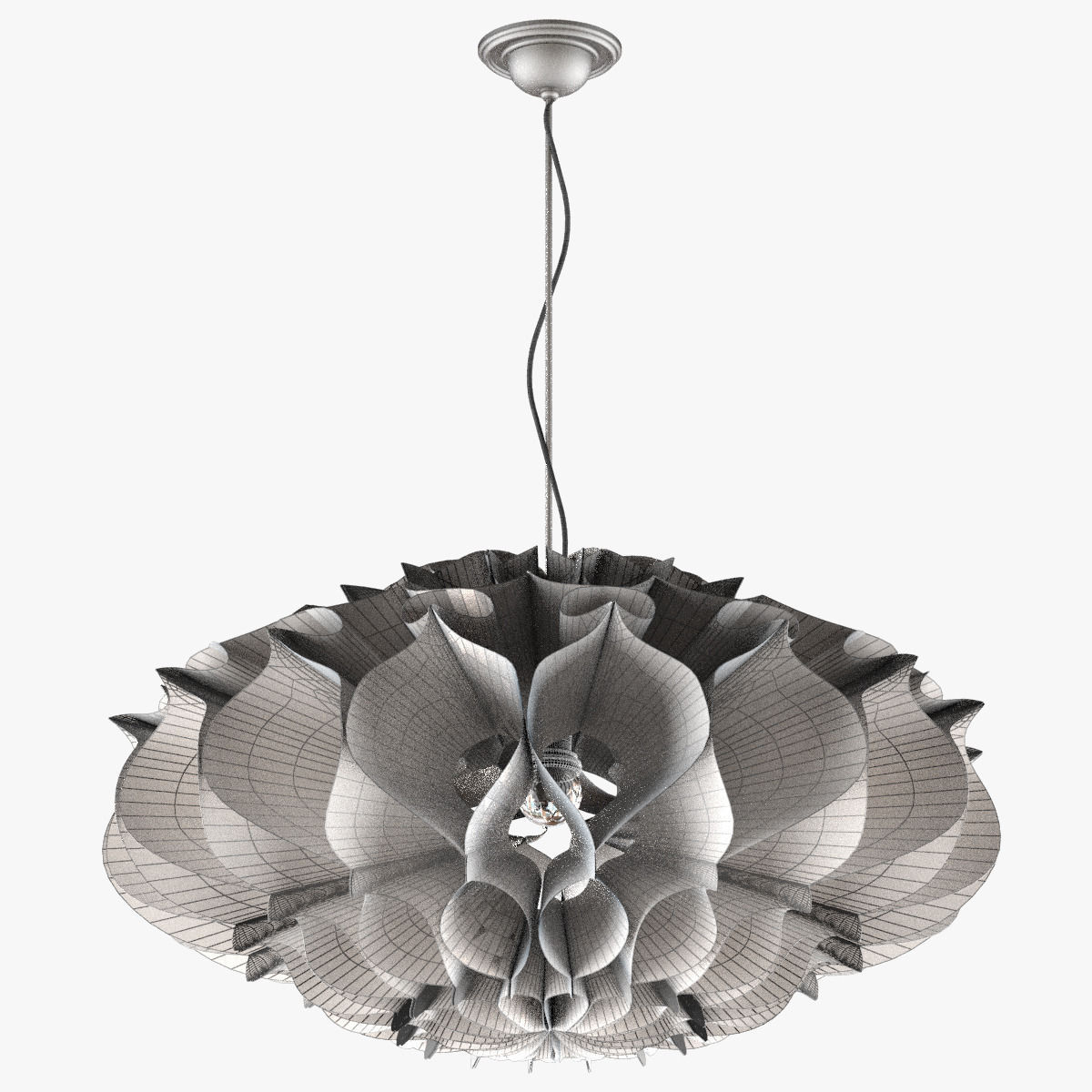 3d Paper Chandelier Cgtrader Paper Chandelier 3d Model Max Fbx 6