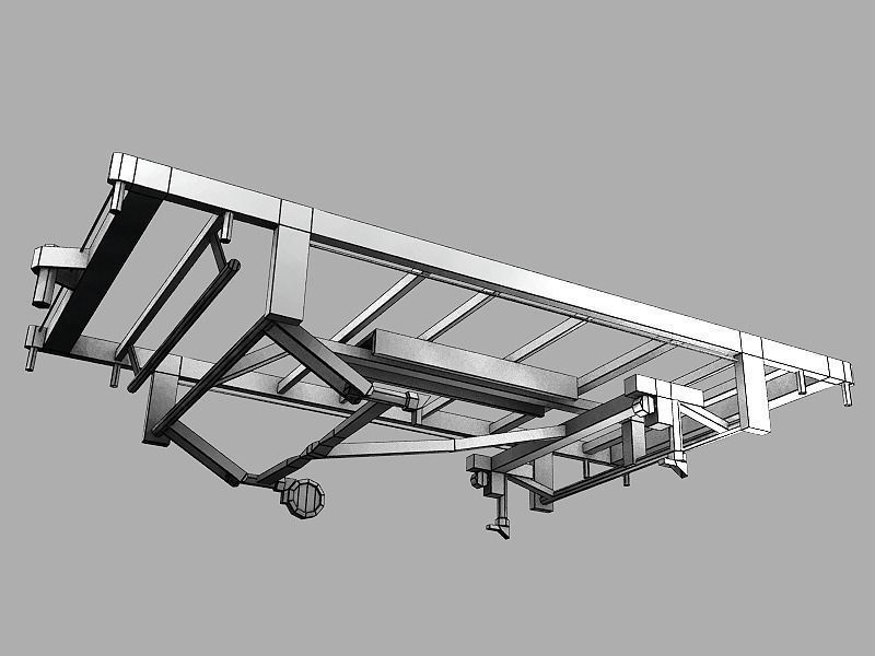 3D model Old Hospital Bed Frame VR / AR / lowpoly CGTrader