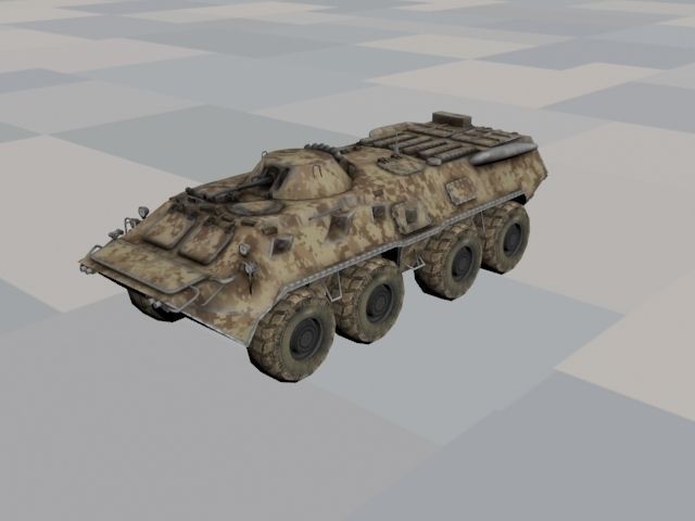 BTR 80   Low-poly  3D model