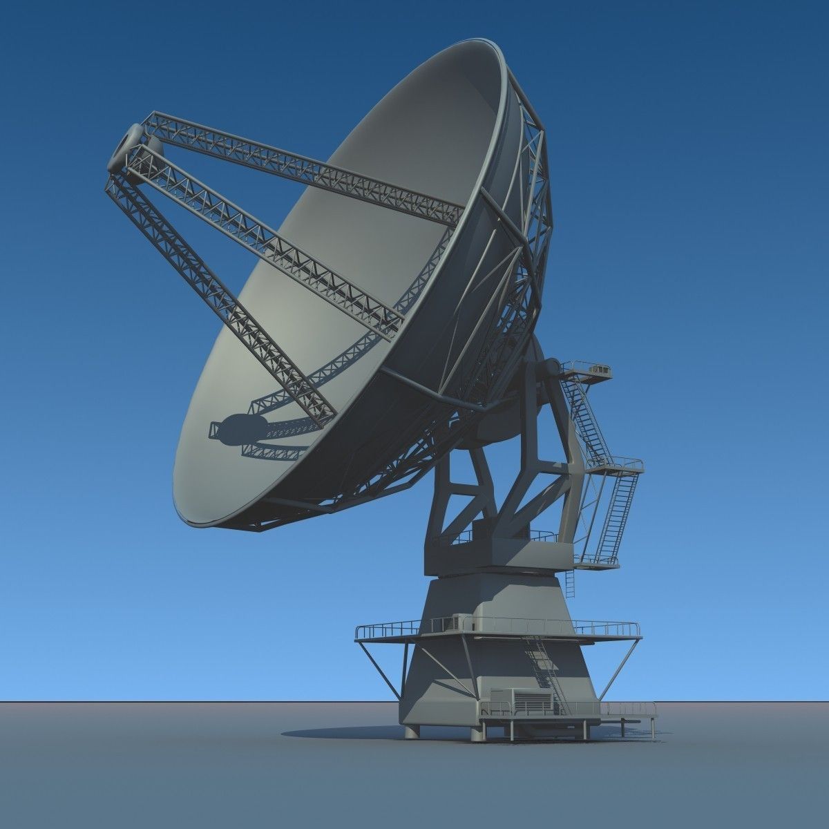 Radio Telescope Antenna 3D model CGTrader