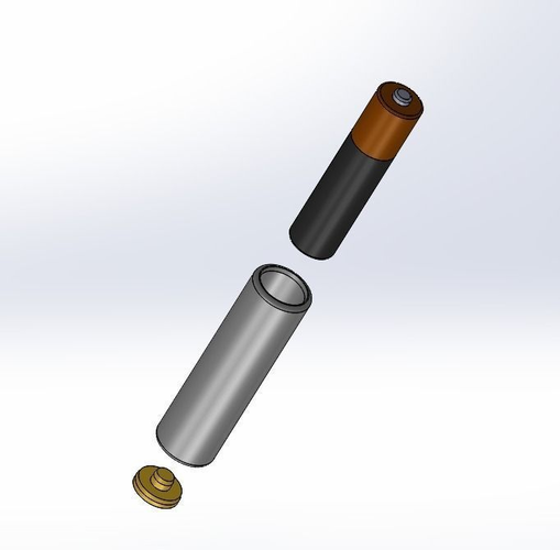 AAA2AABatteryAdapter 3D Model 3D printable STL