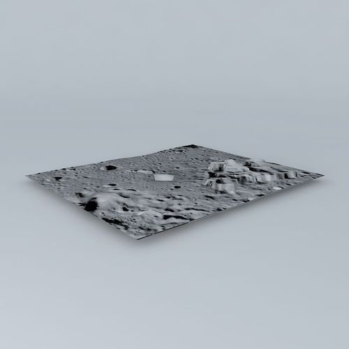Moon Terrain free 3D Model .max .obj .3ds .fbx .stl .dae
