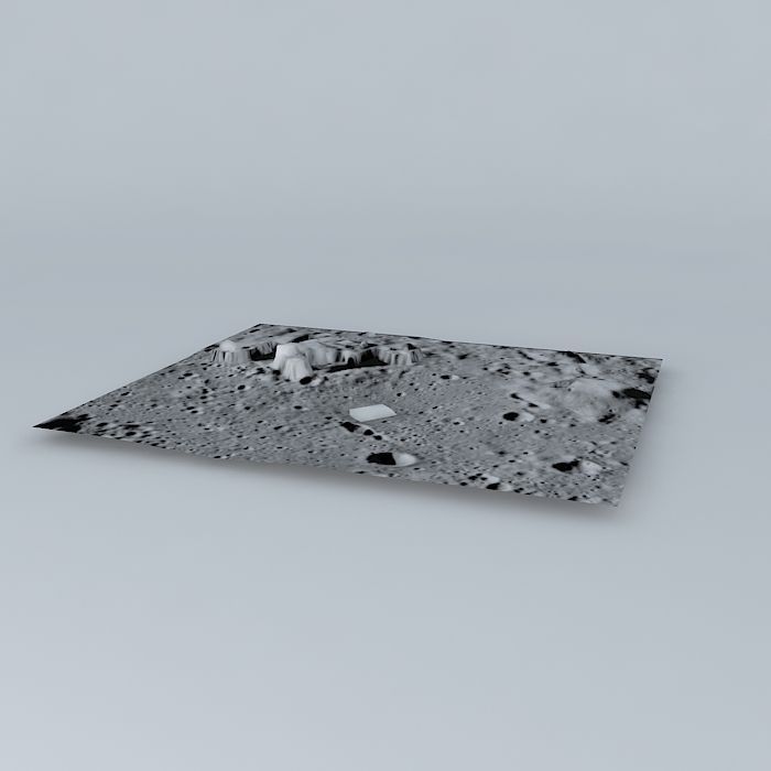 Moon Terrain free 3D Model .max .obj .3ds .fbx .stl .dae
