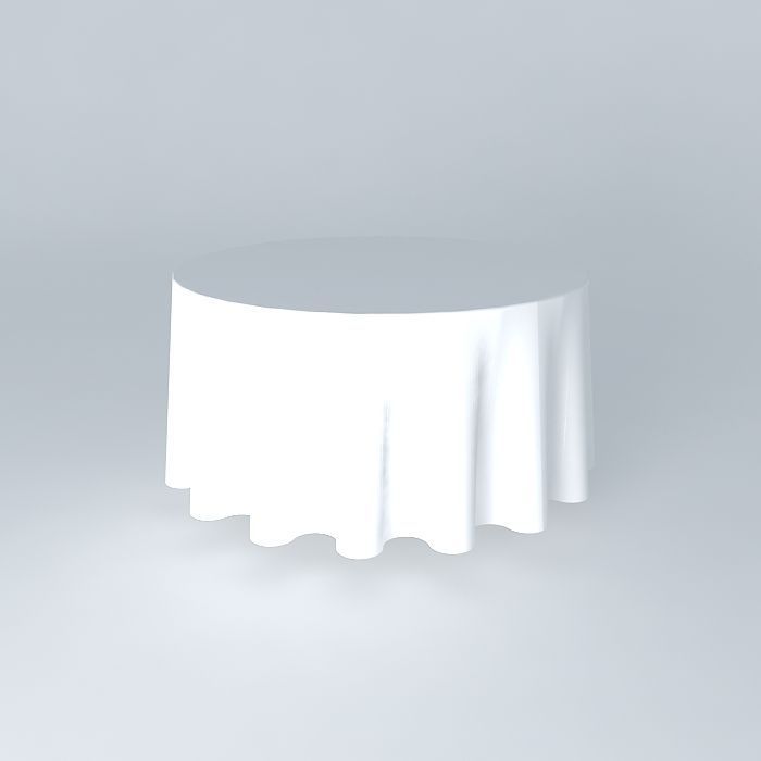 Round Table 120 cm 4 feet covered free 3D model CGTrader