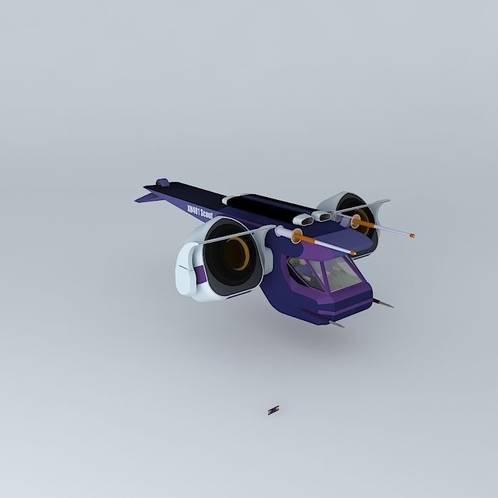 XH Scout Space reconnaissance helicopter class Free 3D model