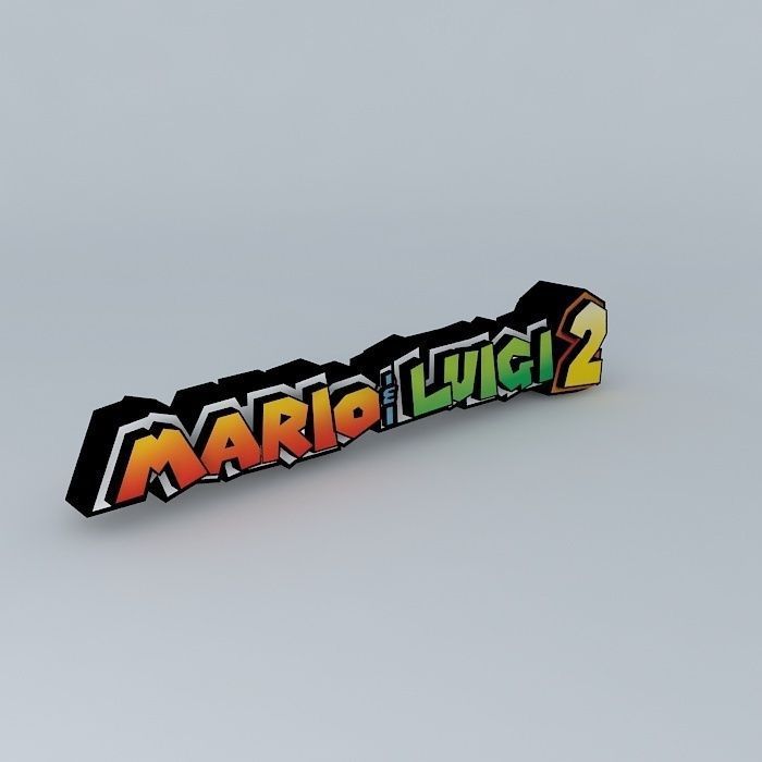 Mario And Luigi 2 - Text Logo Free 3D model