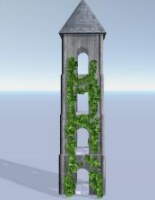 tower overgrown with moss Free 3D model