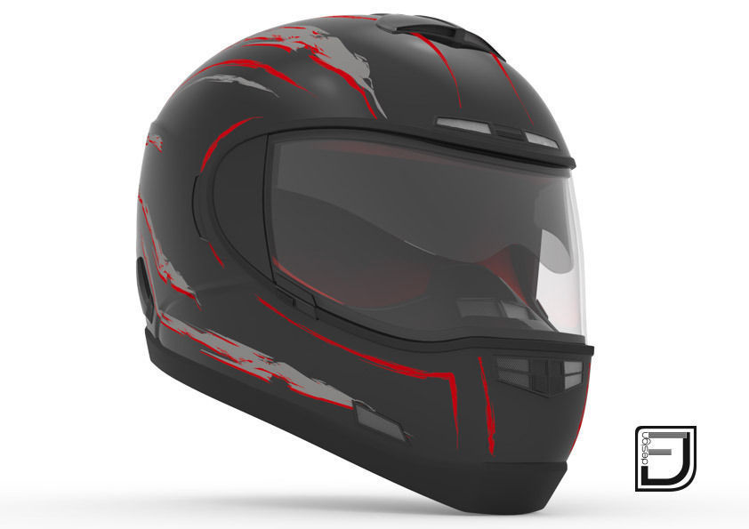 Black Helmet H10 3D model