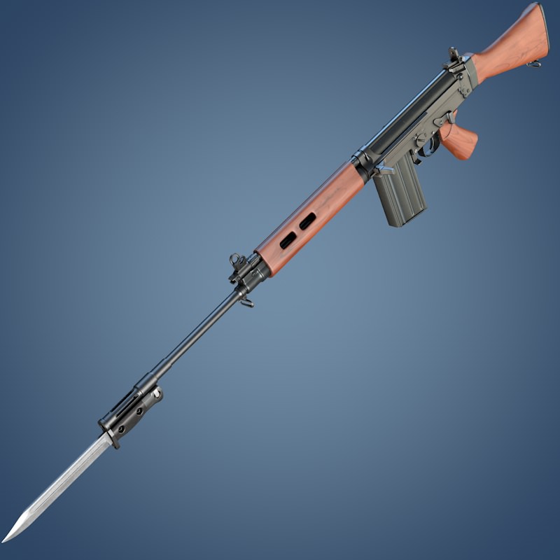 FN FAL rifle 3D model | CGTrader