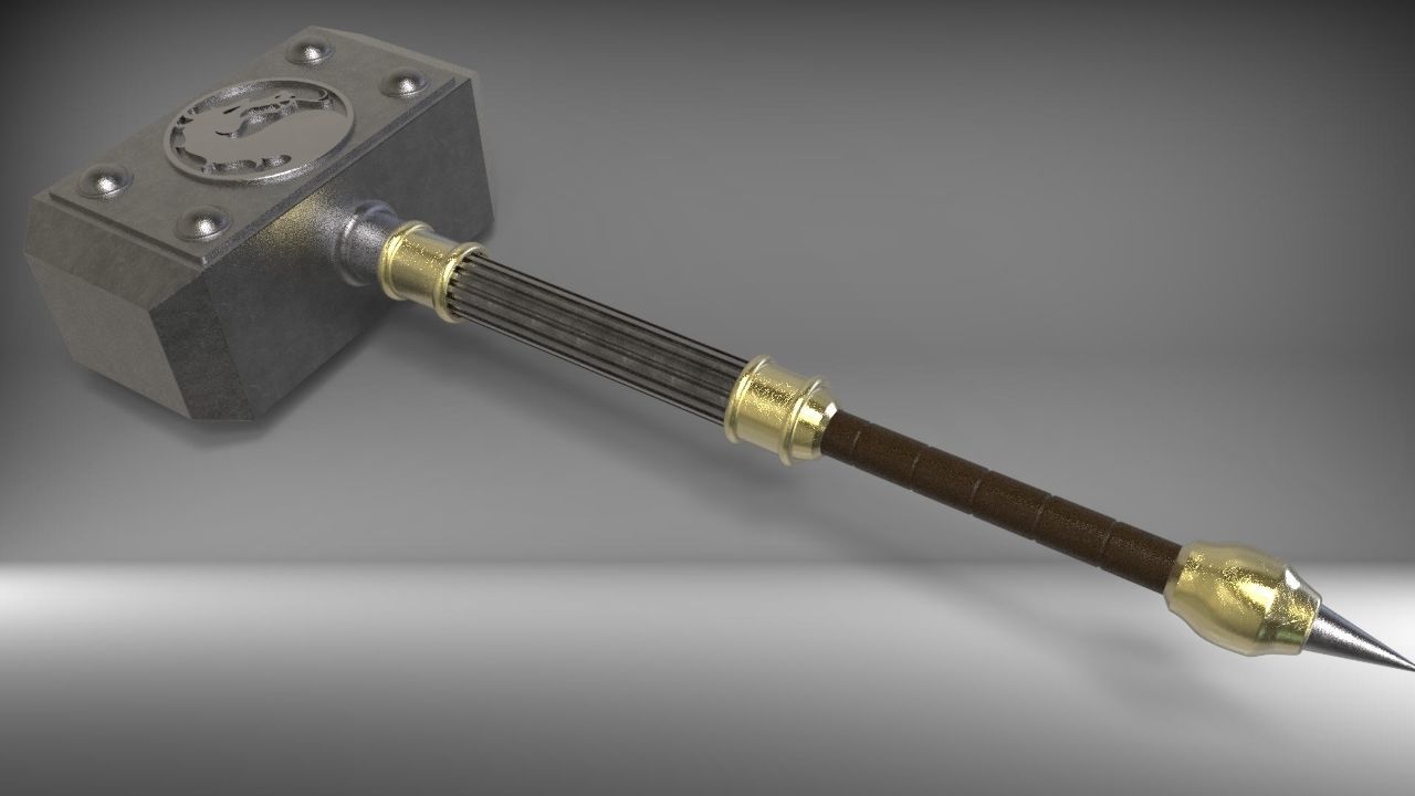 Shao Kahn Hammer MORTAL KOMBAT 3D model 3D printable CGTrader