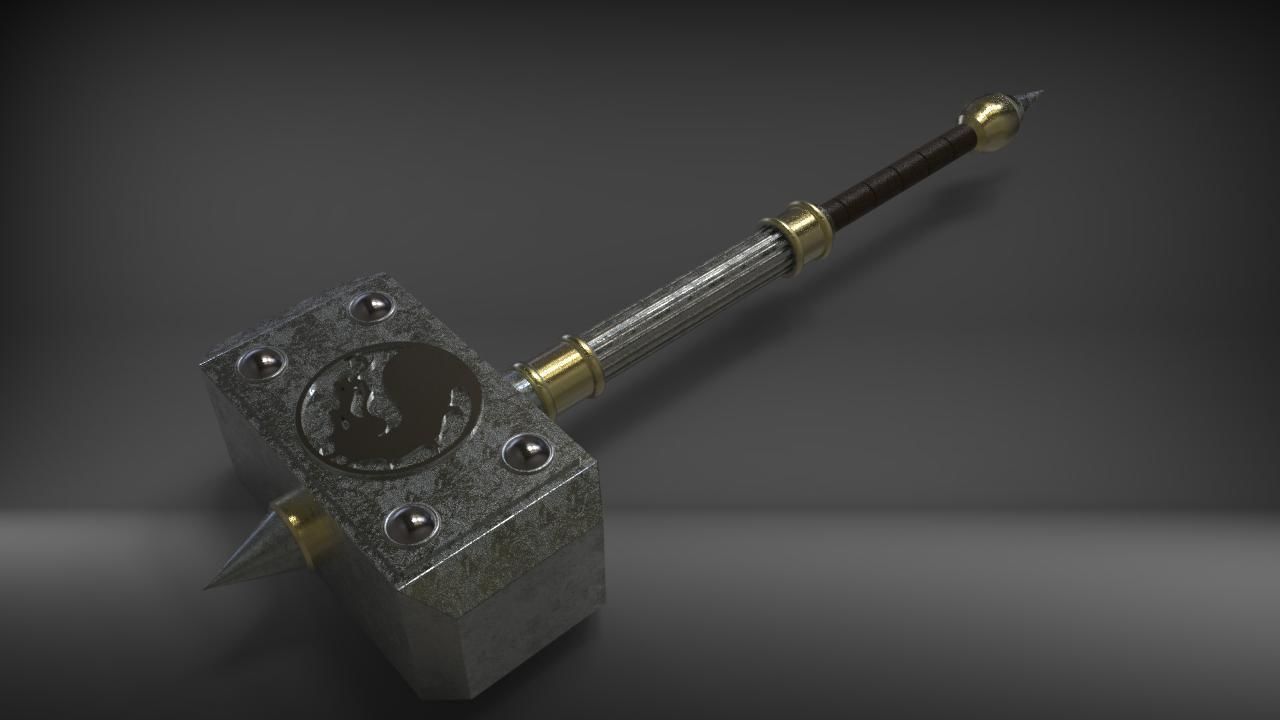 Shao Kahn Hammer MORTAL KOMBAT 3D model 3D printable CGTrader