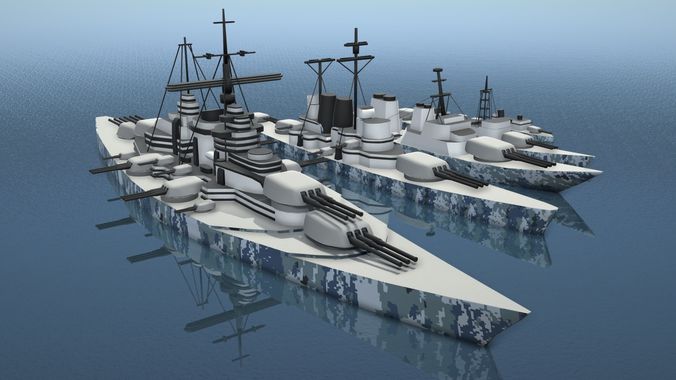 Simple Warships Game Models Free Vr Ar Low Poly 3d Model Cgtrader