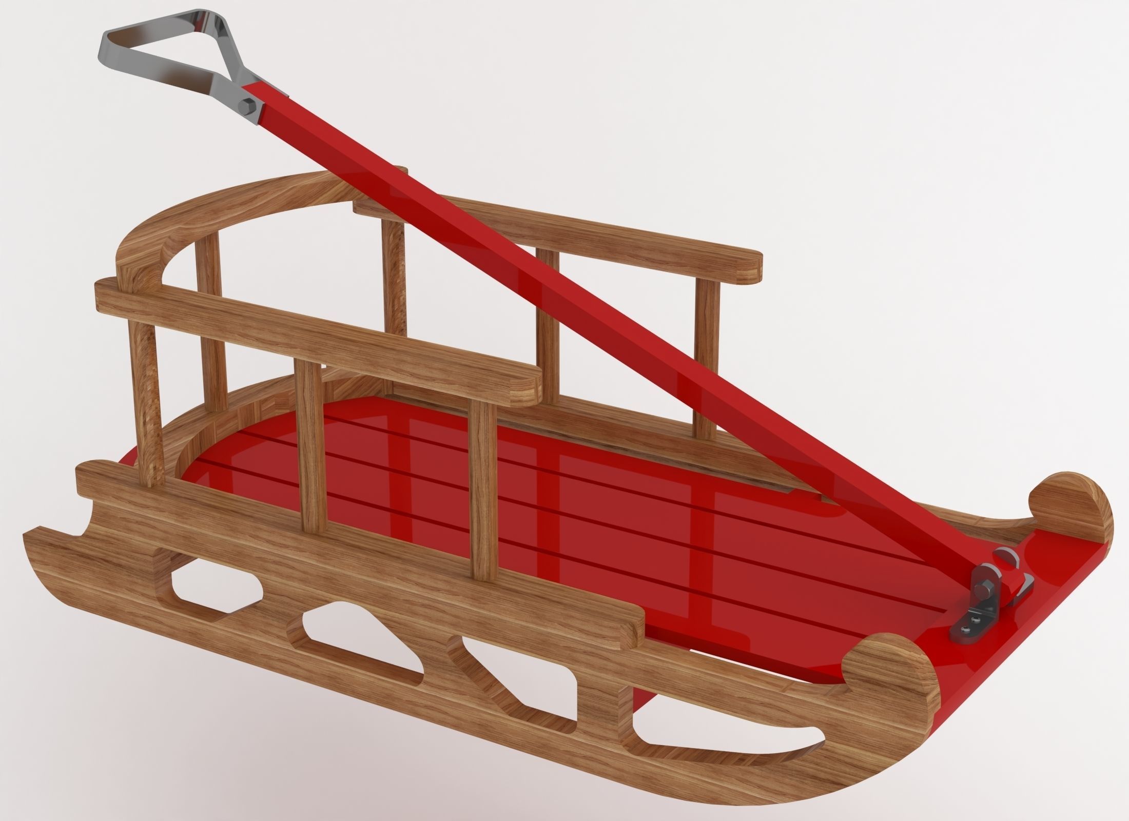 Snow Sled 3D snowy CGTrader