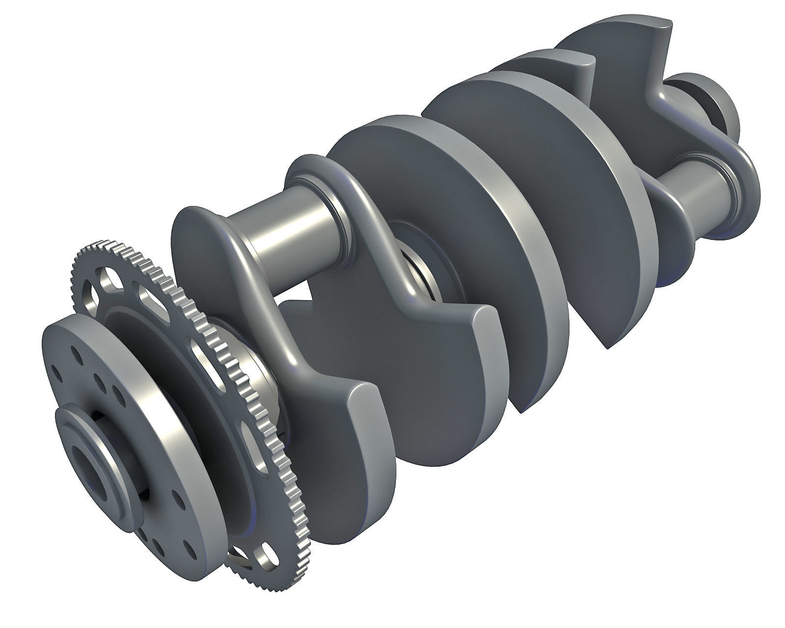 Crankshaft V6 Engine 3D model CGTrader