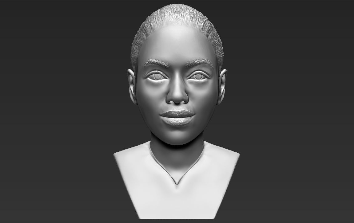 Beyonce Knowles bust 3D printing ready stl obj formats