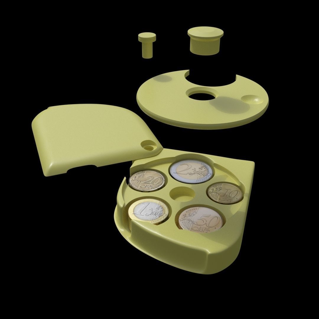 Pouch with coin selector - 3d print