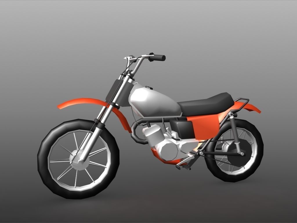 3D model Low-poly Motorbike game asset | CGTrader