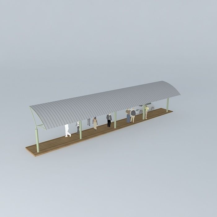 Bus stop sunshade