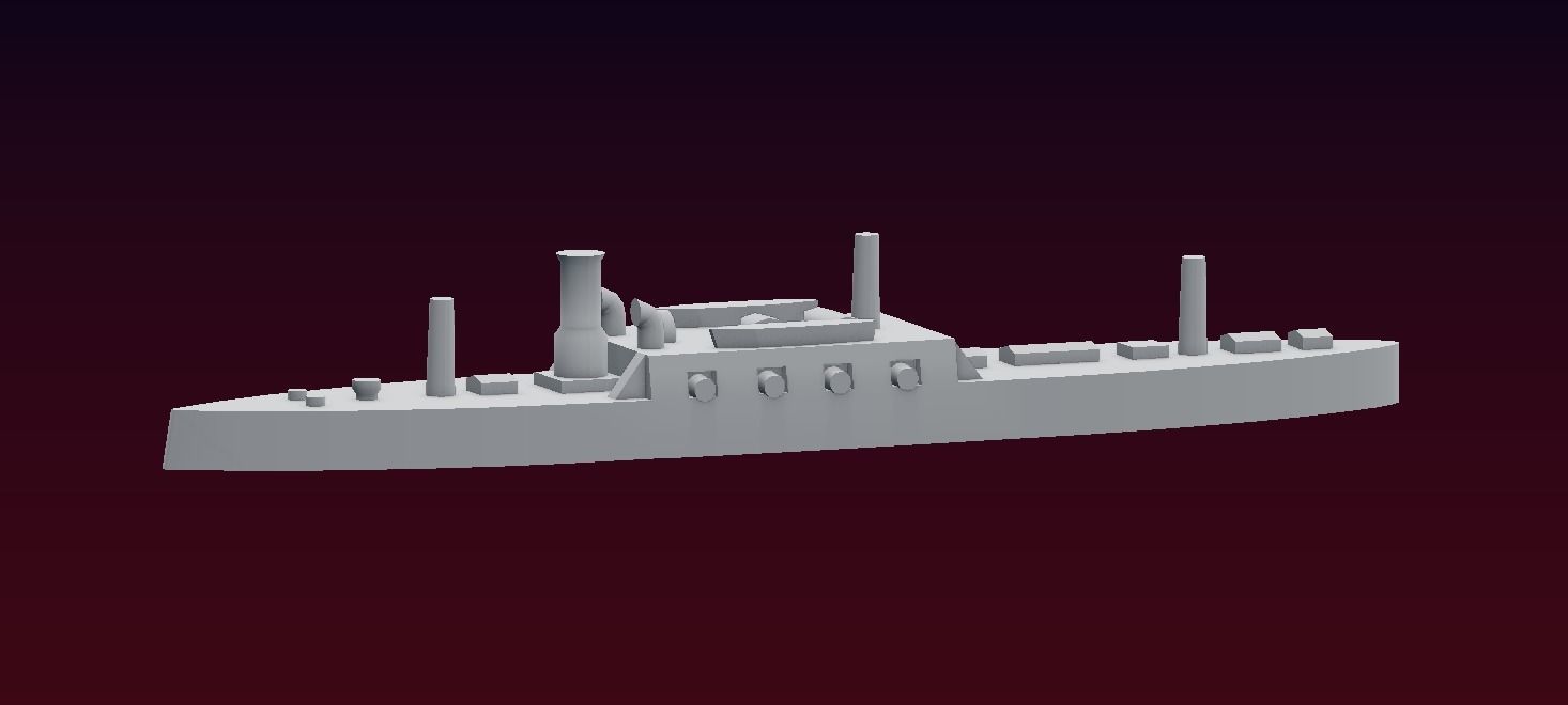 Brazilian Ironclad Brasil 3D model 3D printable | CGTrader
