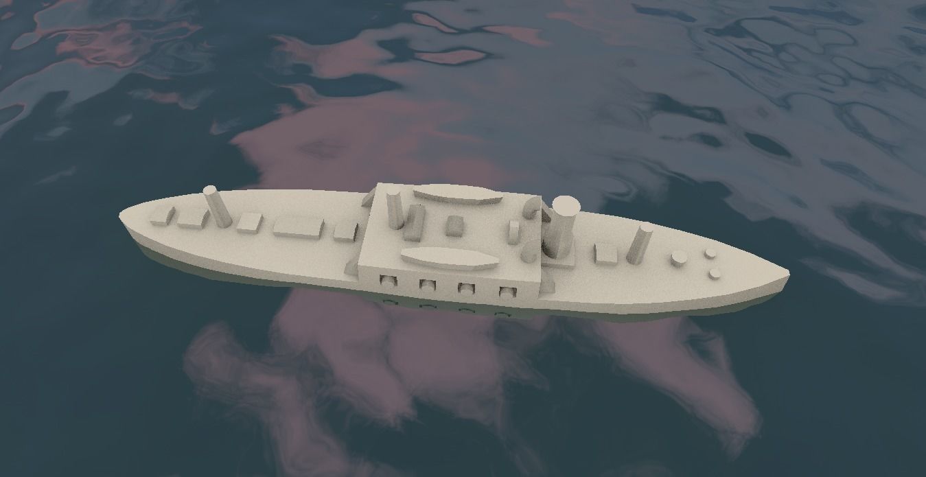 Brazilian Ironclad Brasil 3D model 3D printable | CGTrader