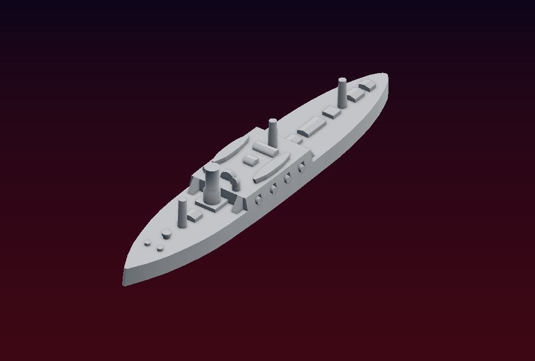 Brazilian Ironclad Brasil 3D model 3D printable | CGTrader
