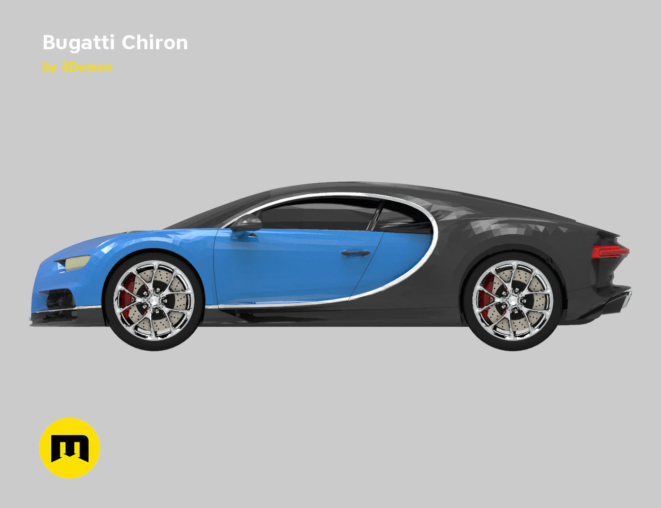 Bugatti chiron 3D model 3D printable | CGTrader