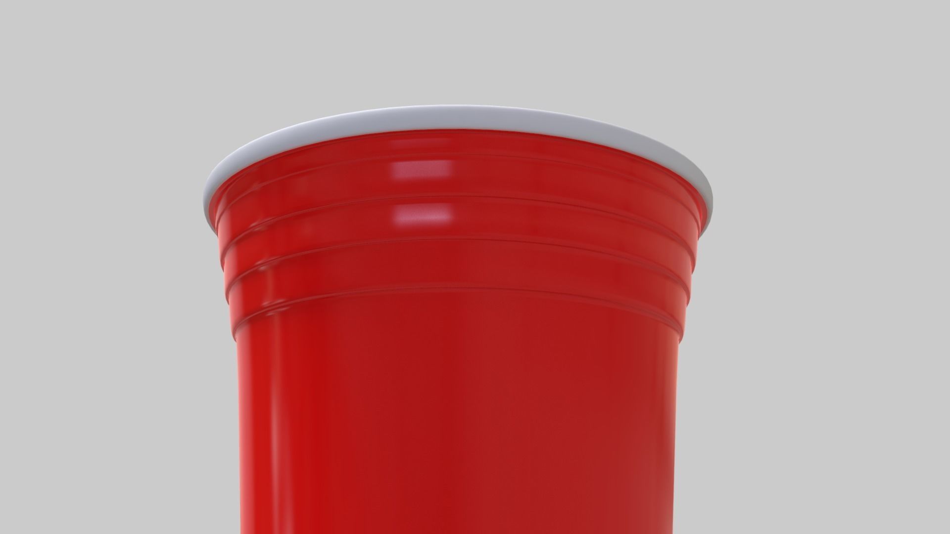 Classic Red Cup 3D model_4