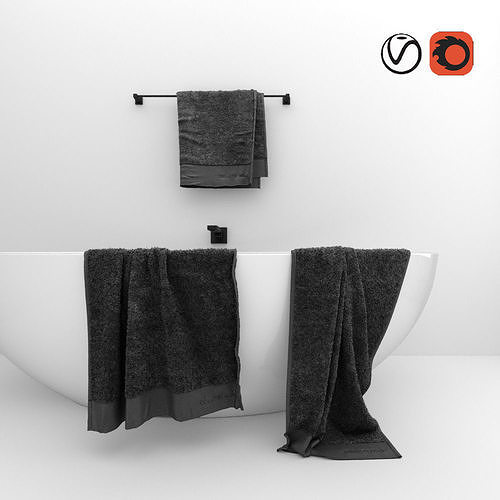 Country Road Towels and Meir Tapware 3D model CGTrader
