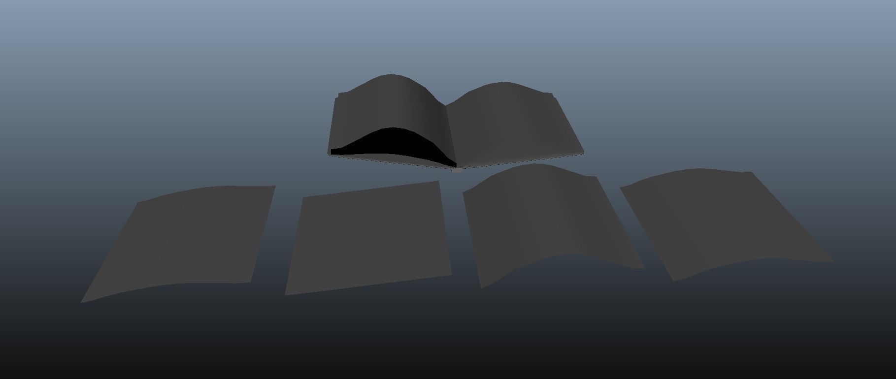 Open Book Paper Pieces untextured free VR / AR / low-poly 3D model ...
