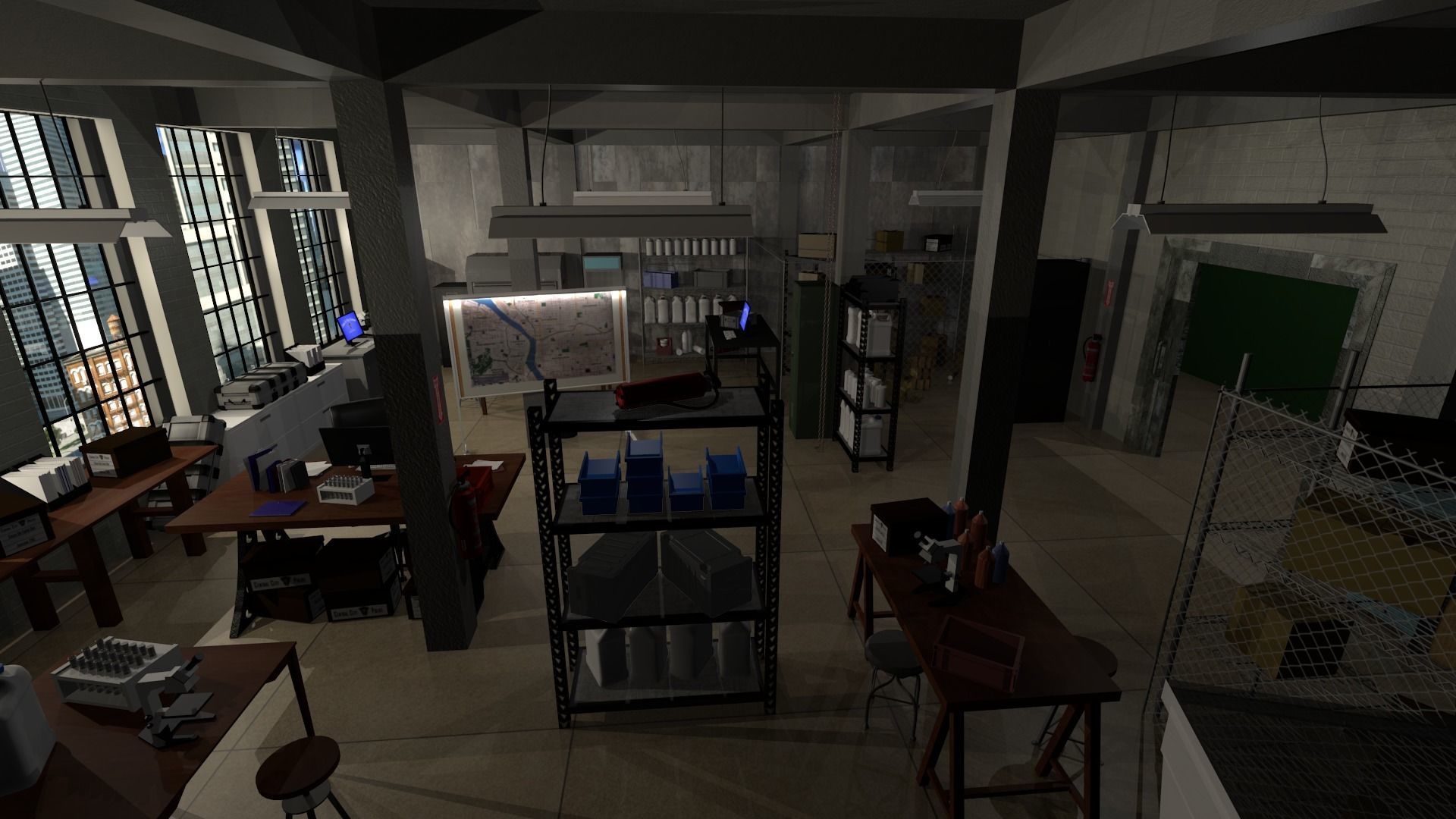 Barrys Office at the CCPD from the flash 3D model CGTrader