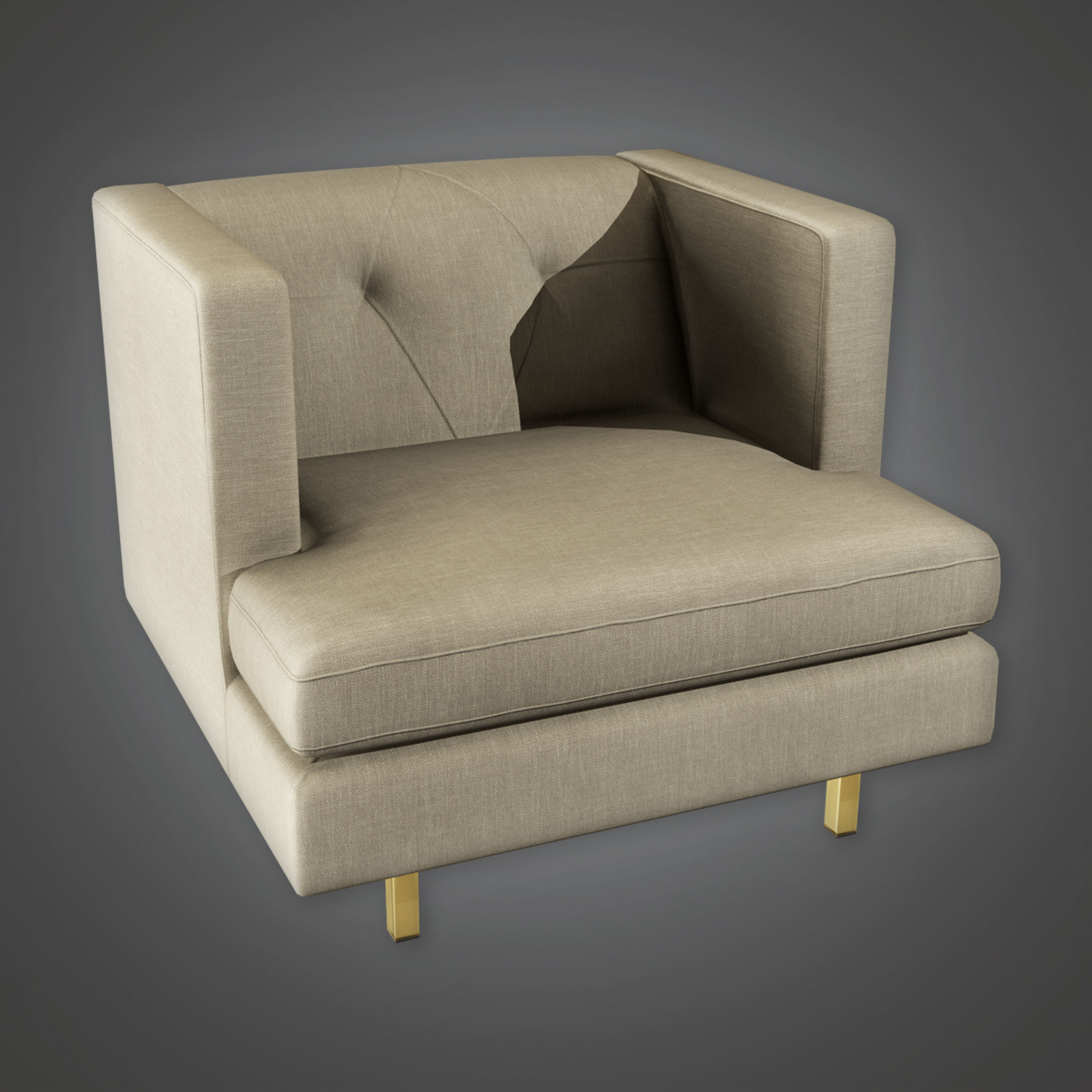 ARV1 - Accent Chair 01a - Arch Viz - Game Ready