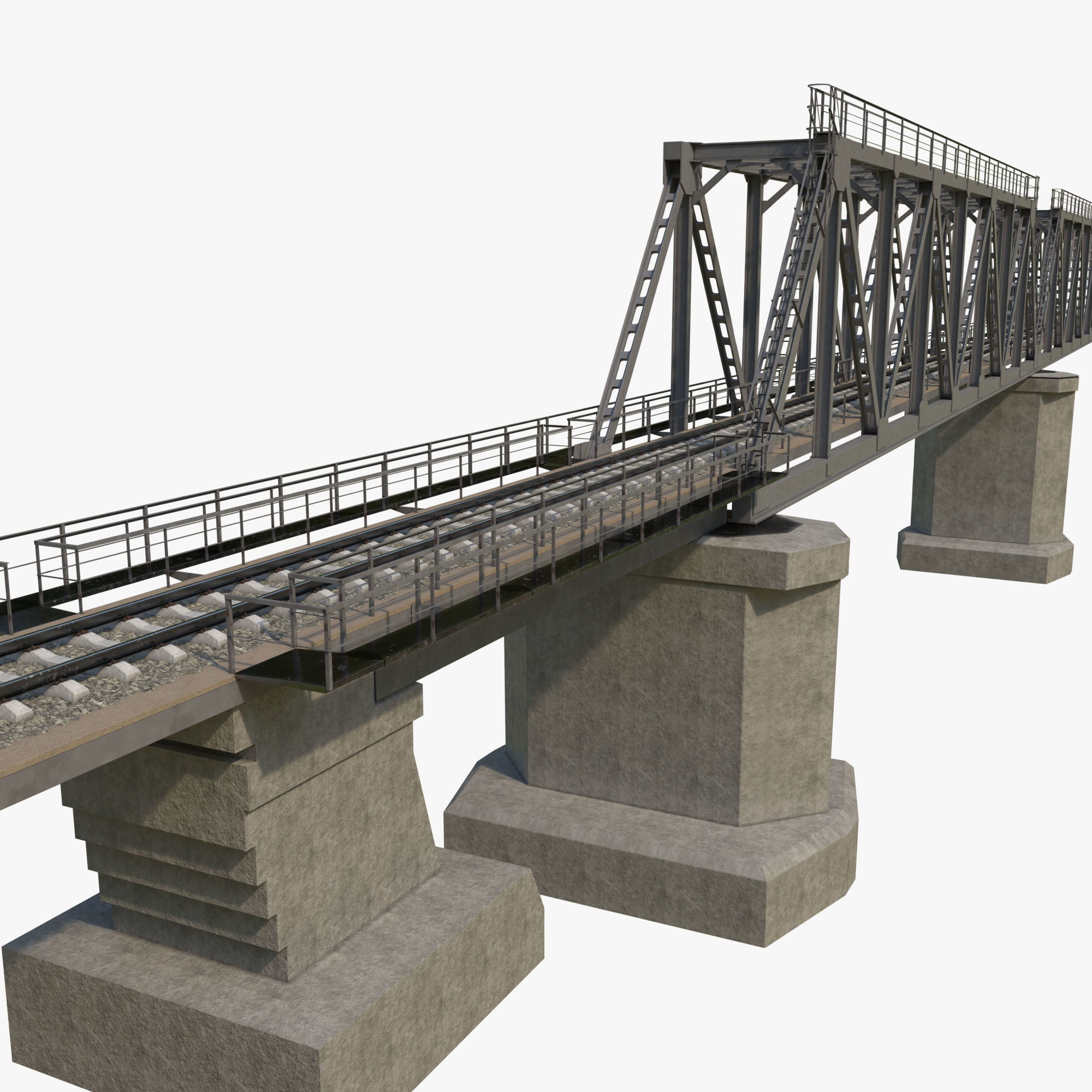 3D model Railway Bridge VR / AR / low-poly | CGTrader