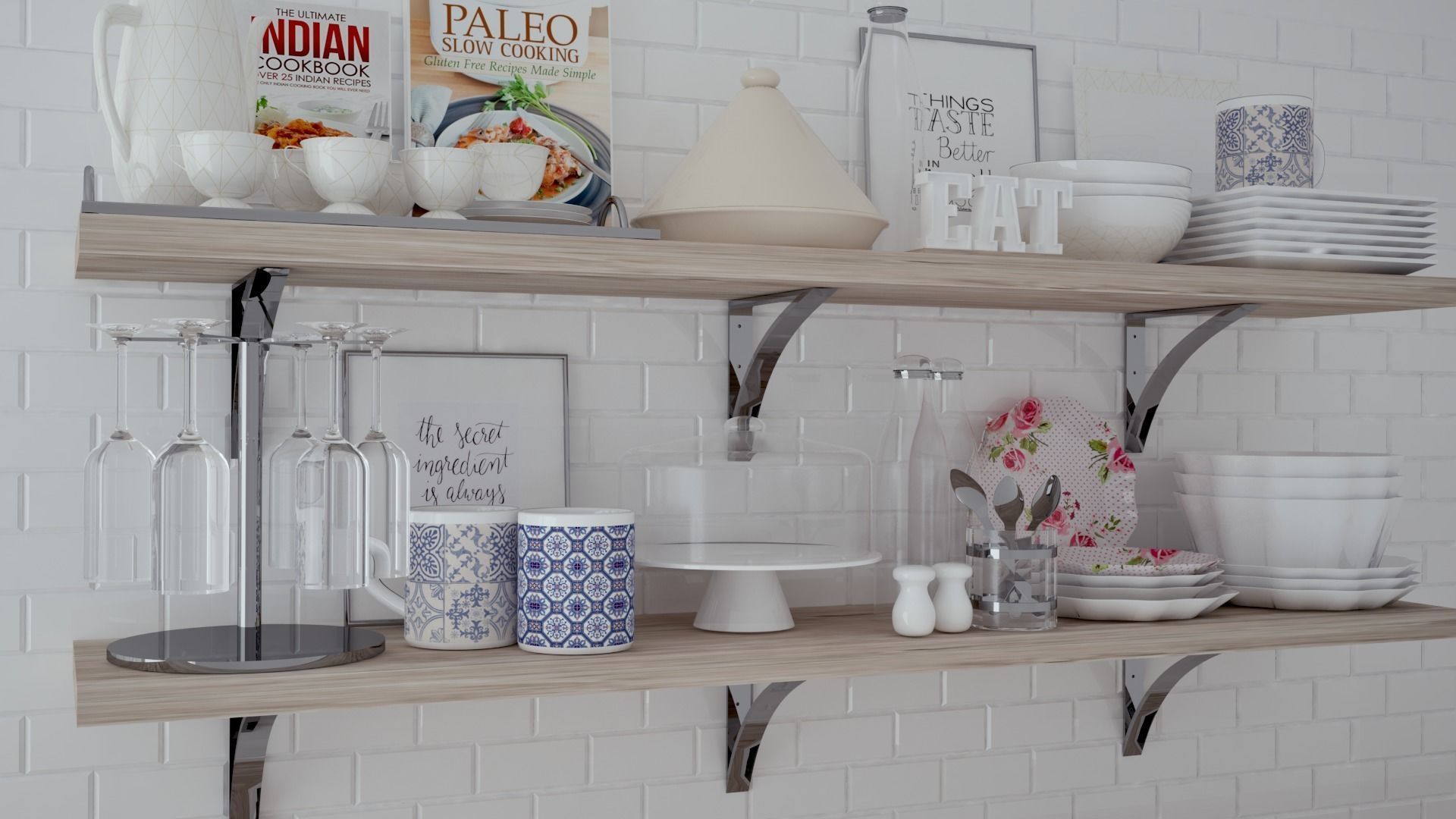 shelf kitchen free 3D model | CGTrader
