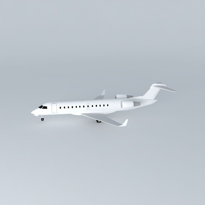 Template Bombardier Canadair CRJ 200 3D Model CGTrader