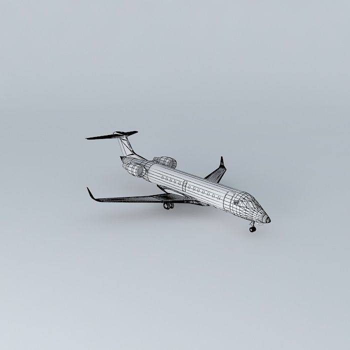 Template Bombardier Canadair CRJ 200 3D Model CGTrader