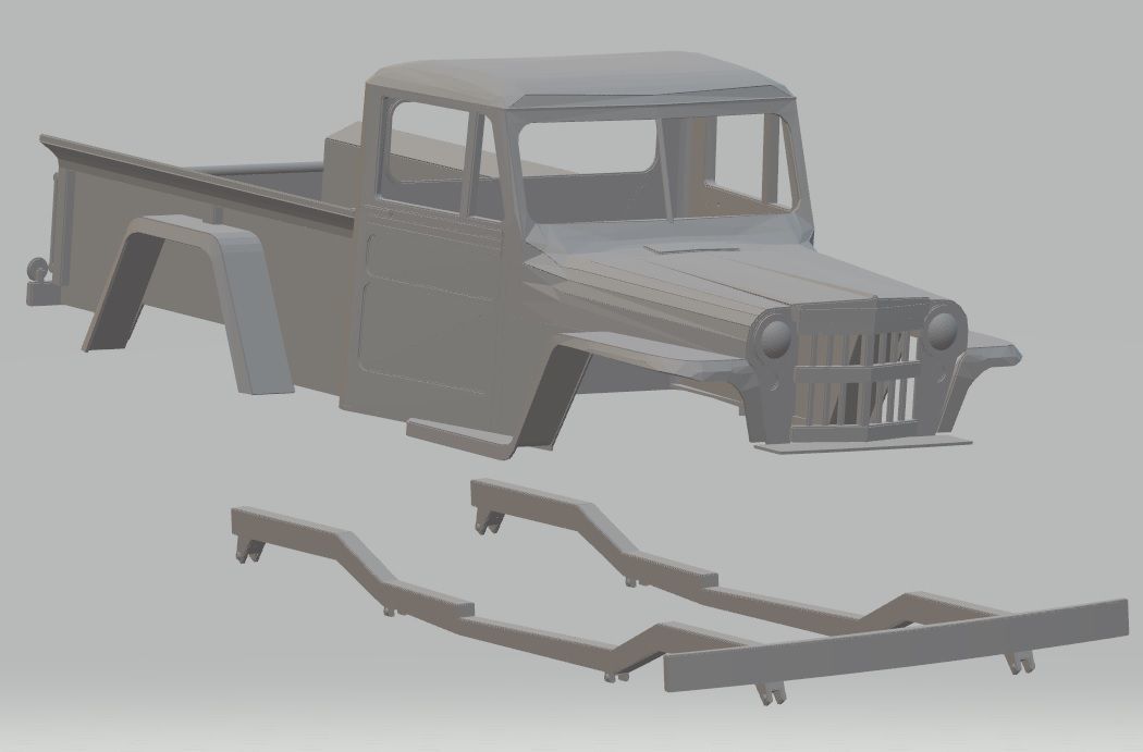 Jeep Willys Printable Body Truck | CGTrader