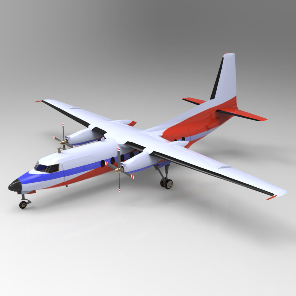 Fokker F27 3D model