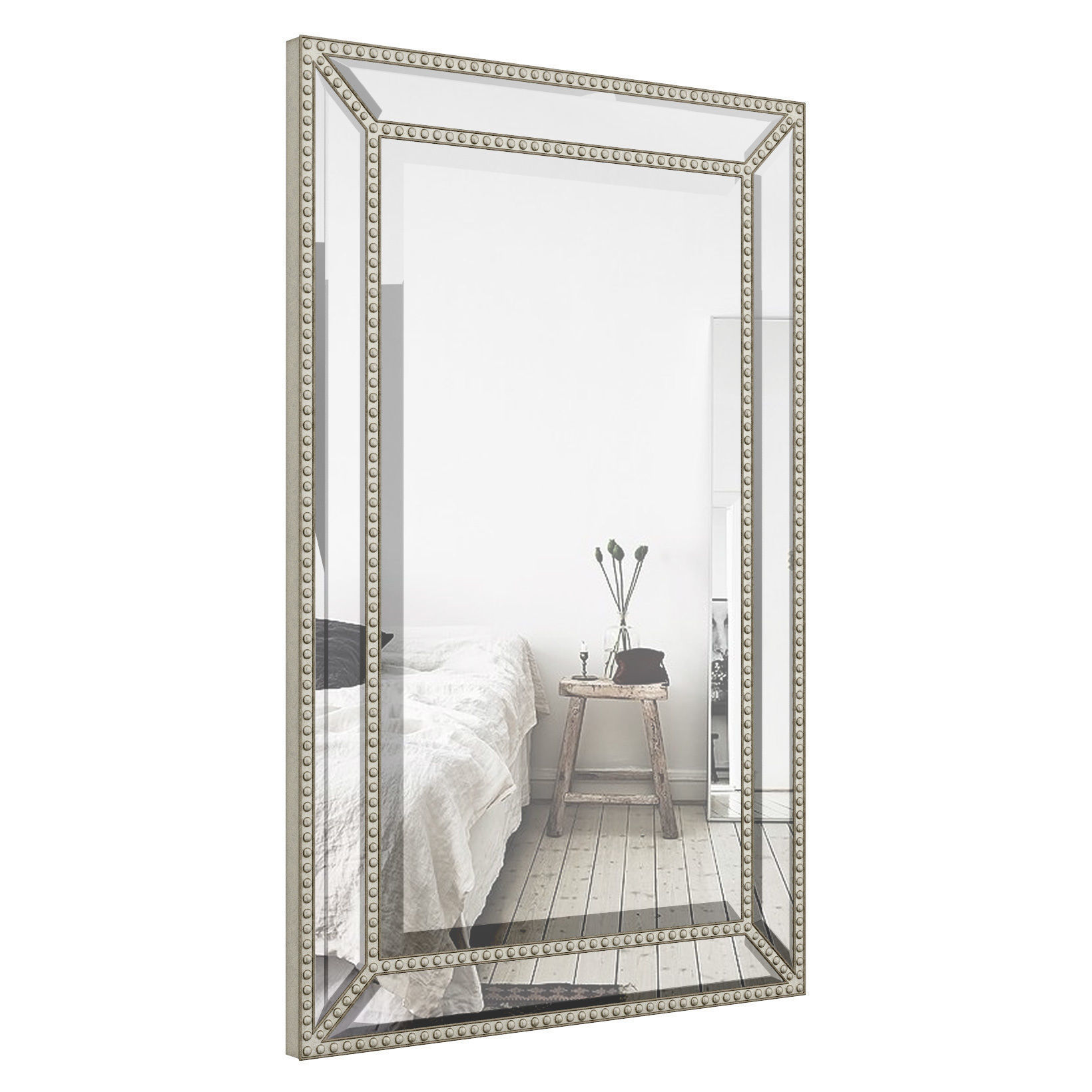 Beveled Beaded Accent Wall Mirror Rosp1590 3d Model