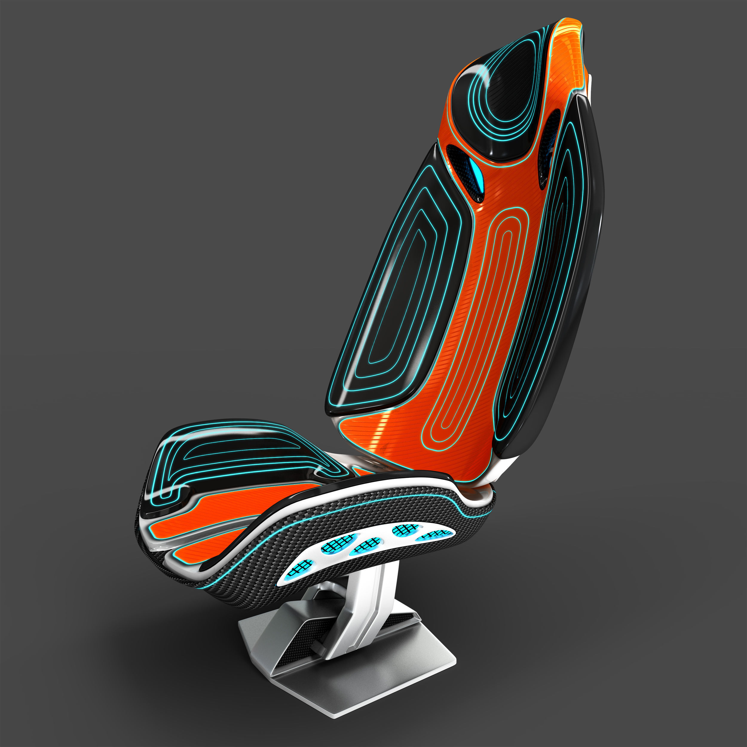 3D Futuristic sport seat model