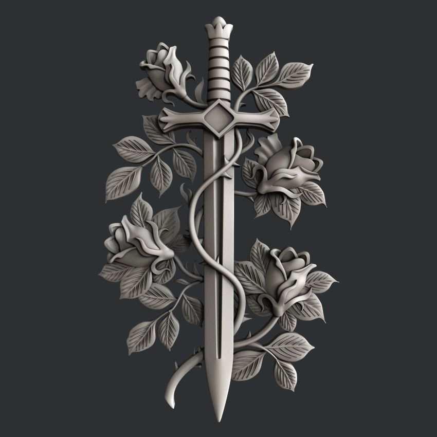 3d Models cnc router and 3d printer sword rosses
