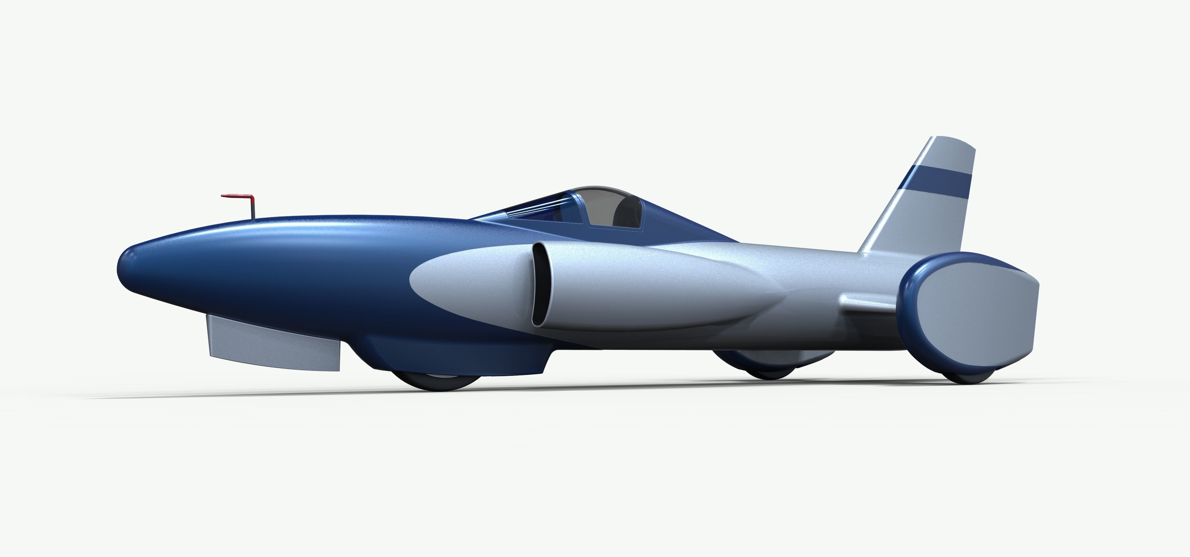 Spirit of America jet car 1964 3D model | CGTrader