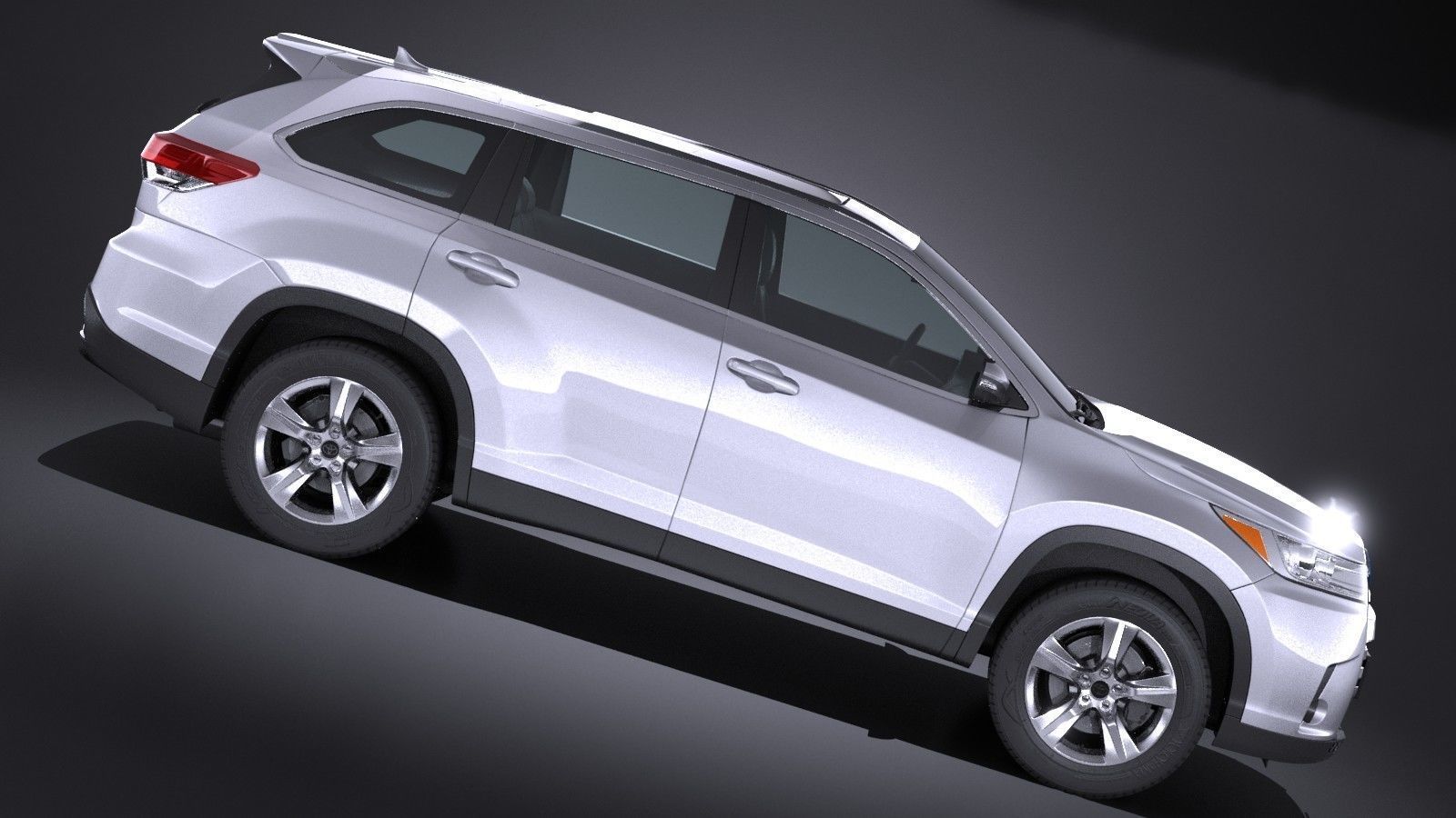 Model Toyota Highlander 2017 Cgtrader Toyota Highlander 2017 Model Max Obj Mtl S Fbx C4d Lwo Lw Lws 7