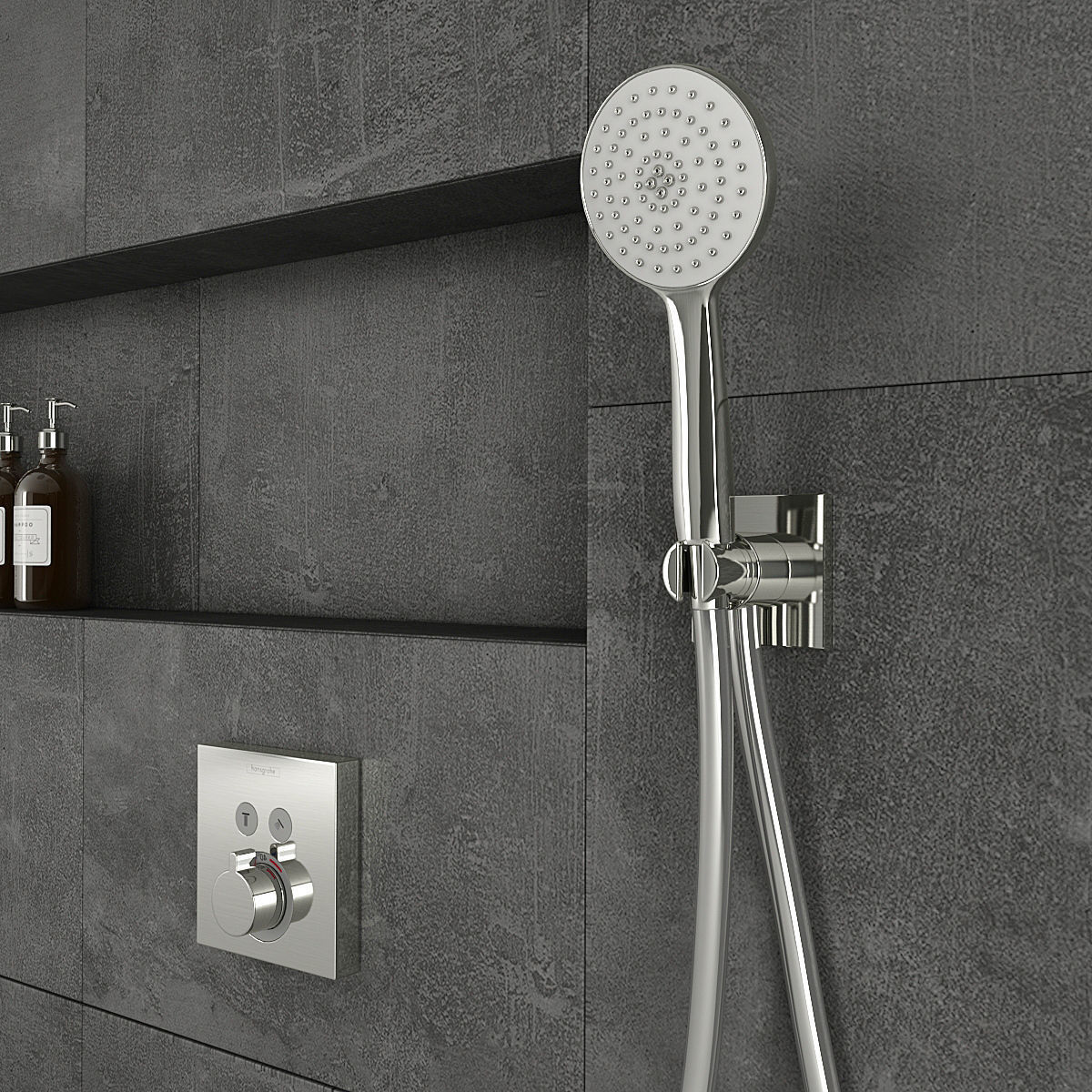 Hansgrohe shower system 3D model CGTrader