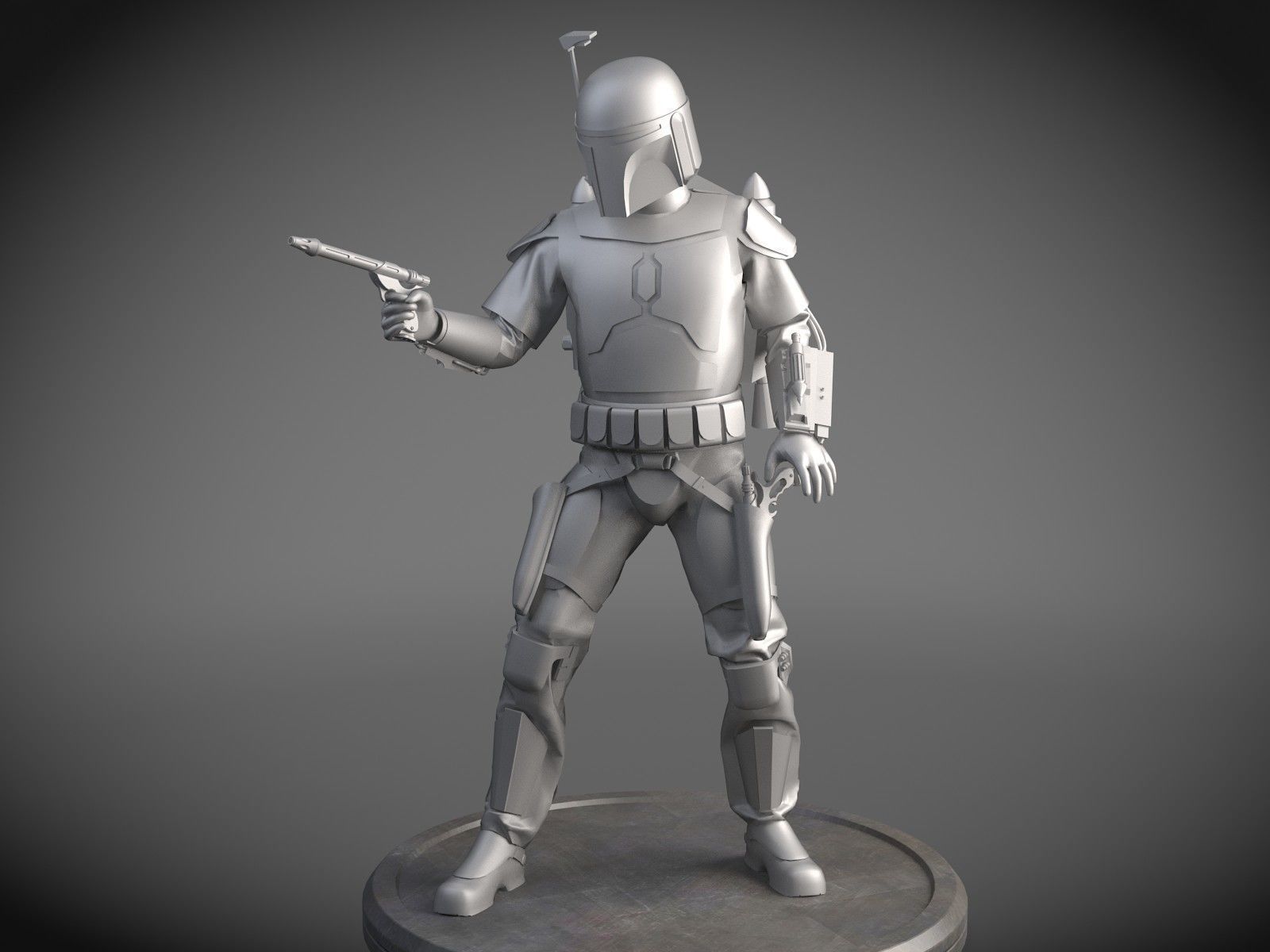 Star Wars Jango Fett 3D model rigged | CGTrader